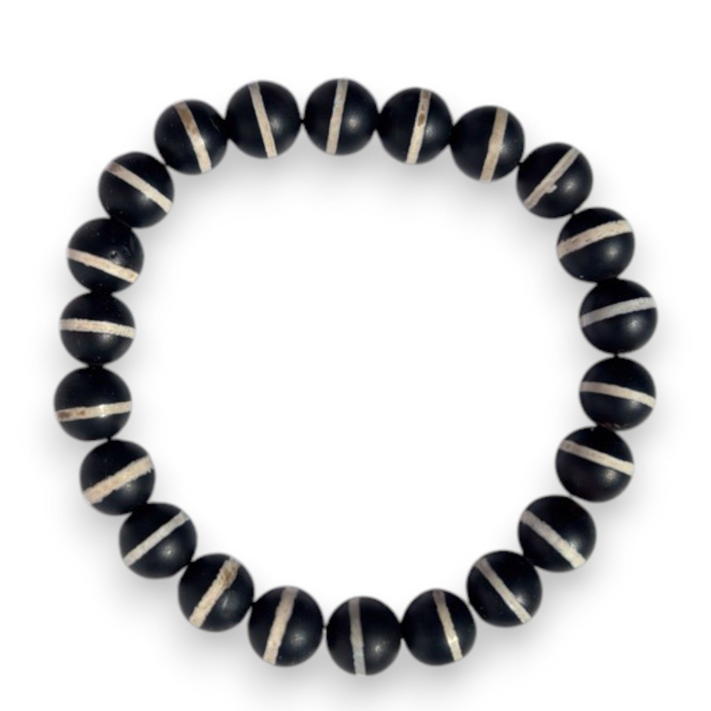 6mm painted agate tribal bracelet