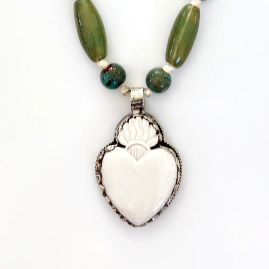 Talisman Necklace - Verdant Sacred Heart