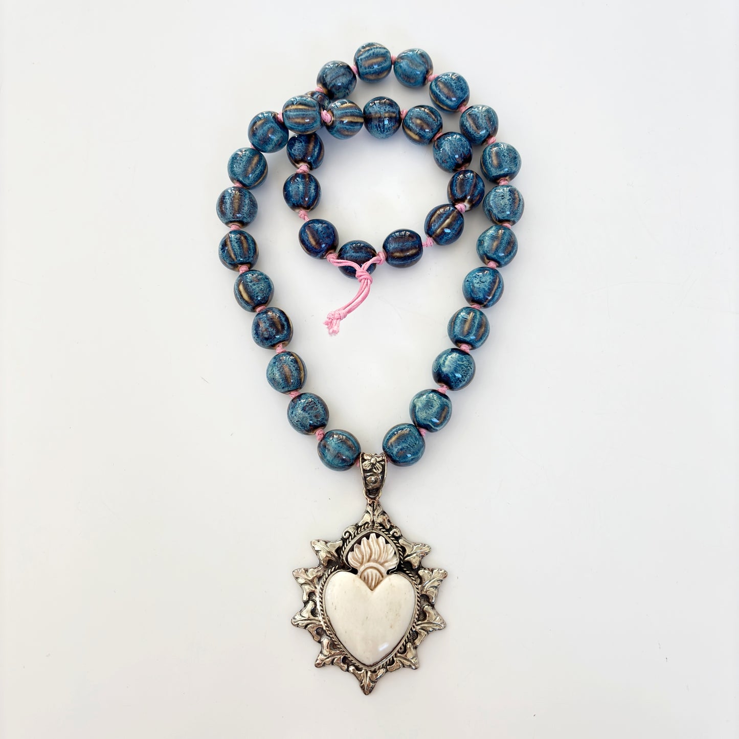 Talisman Necklace - Radiant Flaming Heart