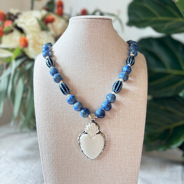Talisman Necklace - Sacred Heart necklace alternate angle view 1, detailed close-up