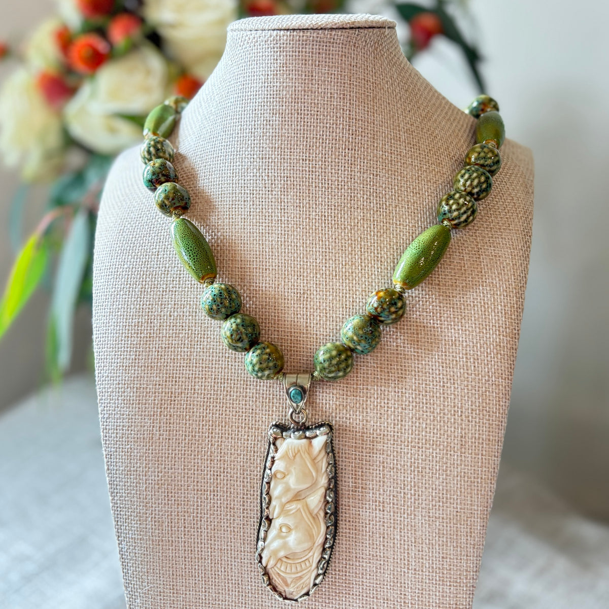Talisman Necklace - Horse Whisperer necklace alternate angle view 4, detailed close-up