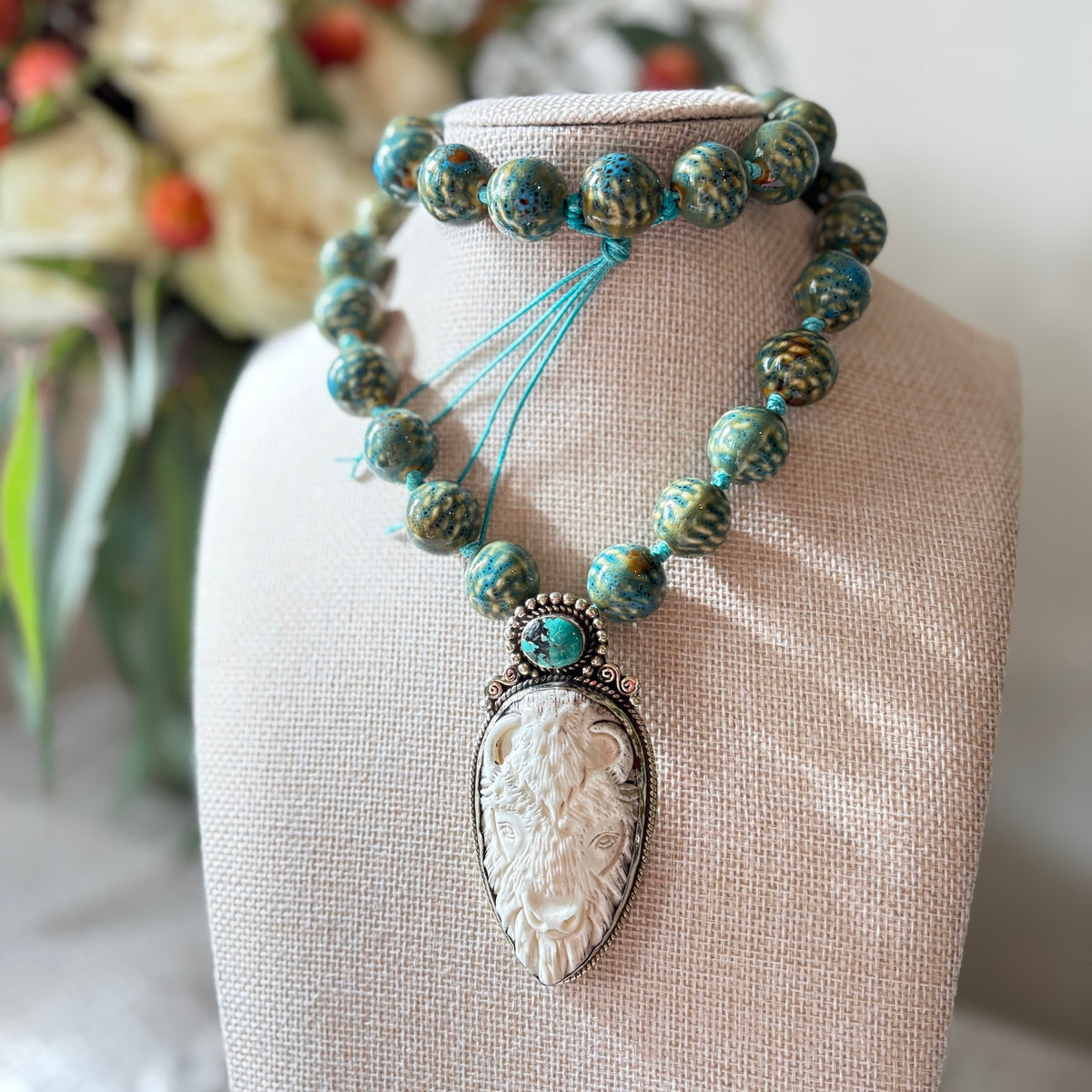 Talisman Necklace - Buffalo necklace product photo, high quality jewelry image