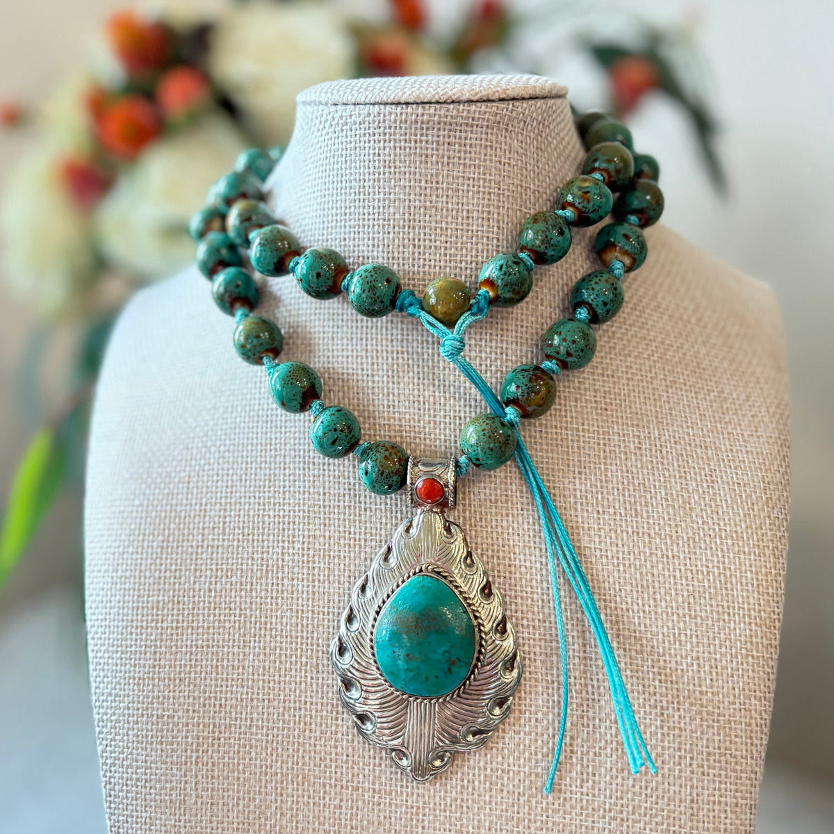 Talisman Necklace - Anahata Aflame necklace product photo, high quality jewelry image