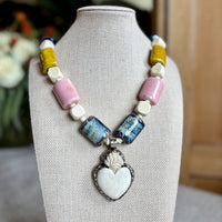 Talisman Necklace - Sacred Heart necklace alternate angle view 1, detailed close-up