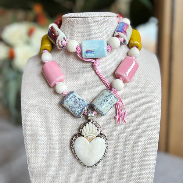 Talisman Necklace - Sacred Heart necklace product photo, high quality jewelry image