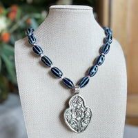 Talisman Necklace - Sacred Heart necklace alternate angle view 2, detailed close-up