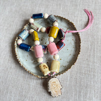 Talisman Necklace - Hamsa necklace alternate angle view 3, detailed close-up