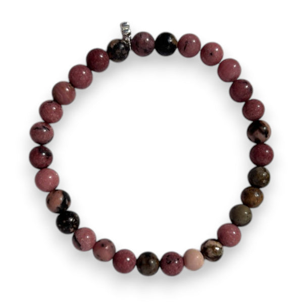 Rhodonite Elemental Bracelet With Charm bracelet product photo, high quality jewelry image