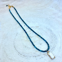 Apatite & Natural Pearl Necklace
