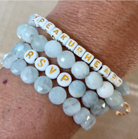 Empowerment Bracelet Duo - Aquamarine bracelet alternate angle view 1, detailed close-up