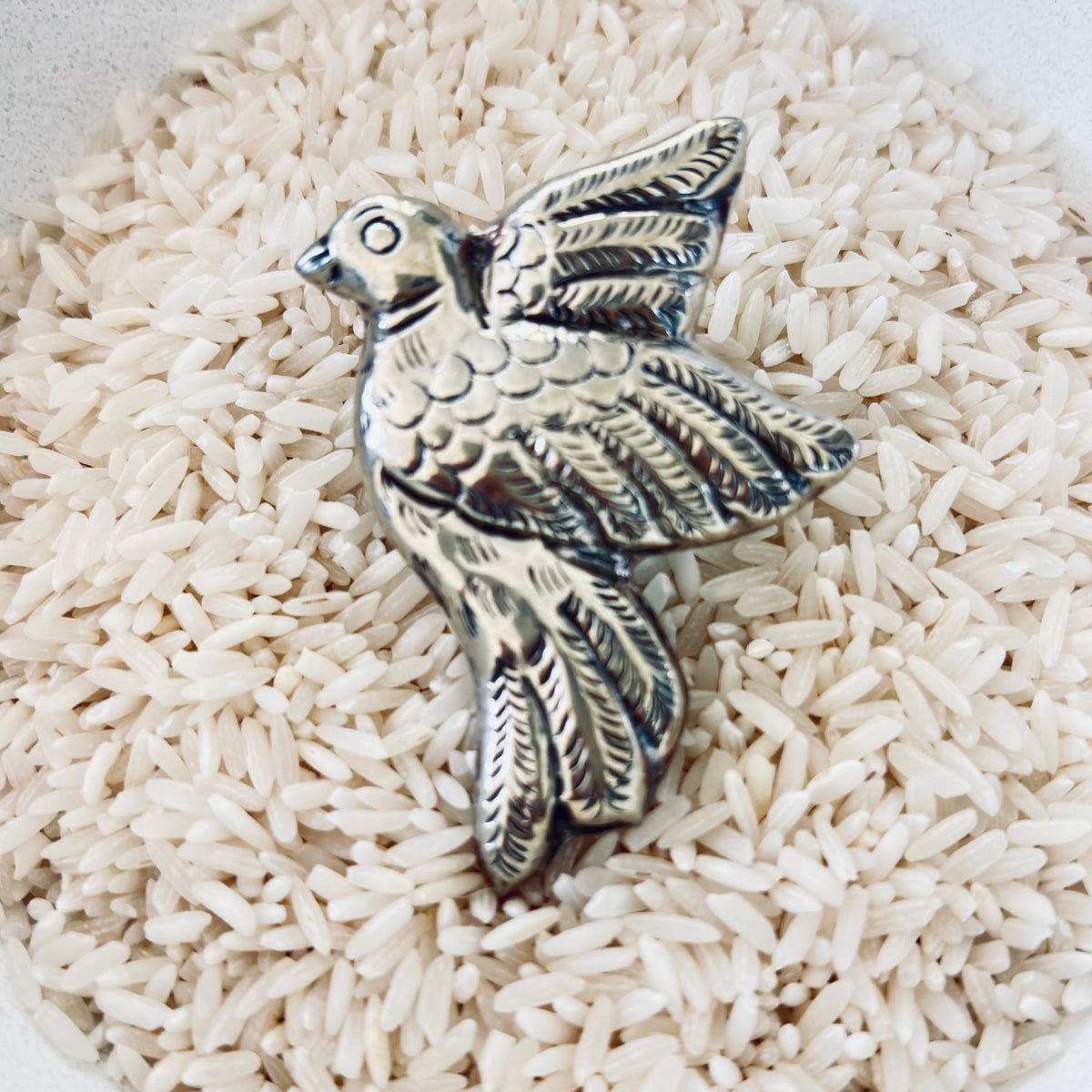 Dove In Flight Adjustable Ring ring alternate angle view 1, detailed close-up