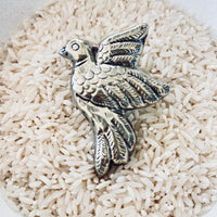 Dove In Flight Adjustable Ring ring alternate angle view 1, detailed close-up