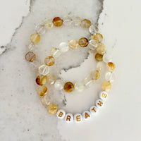 Empowerment Bracelet Duo - Peach Moonstone bracelet product photo, high quality jewelry image