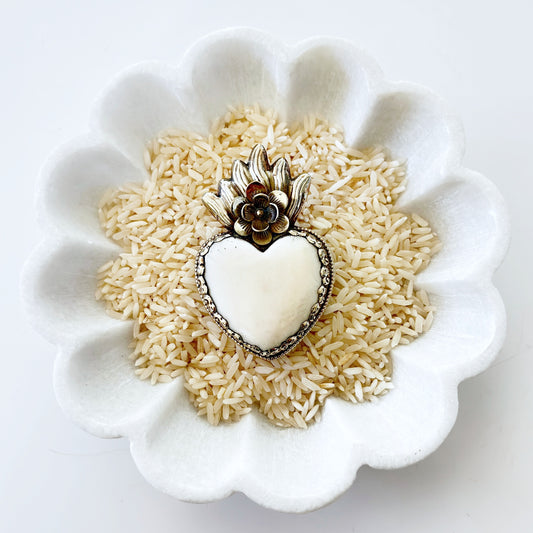 Flaming Heart Adjustable Ring