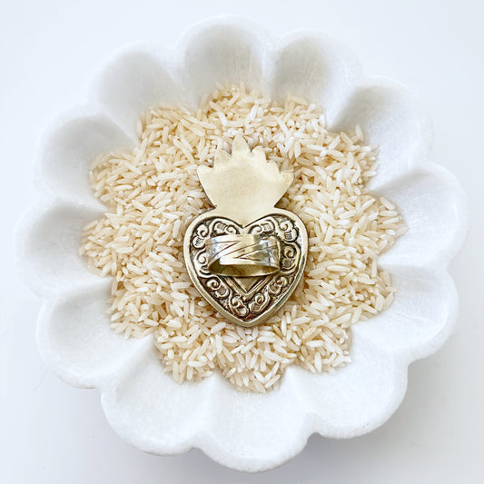 Flaming Heart Adjustable Ring