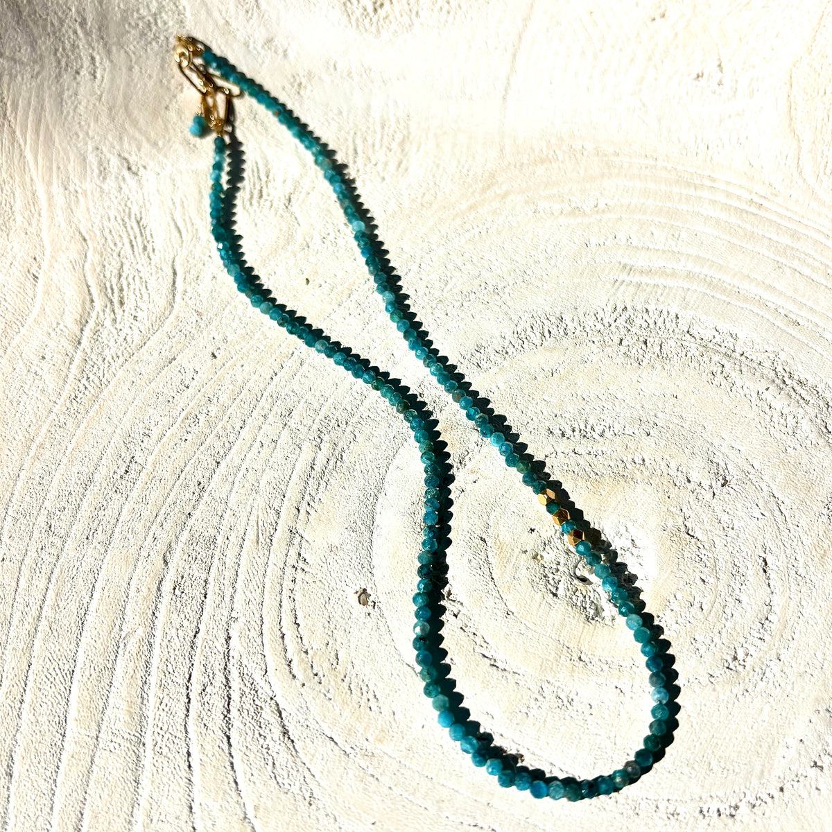 Apatite & Vermeil Nugget Necklace