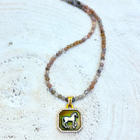 Free Spirit Sunstone & Mother-of-Pearl Necklace