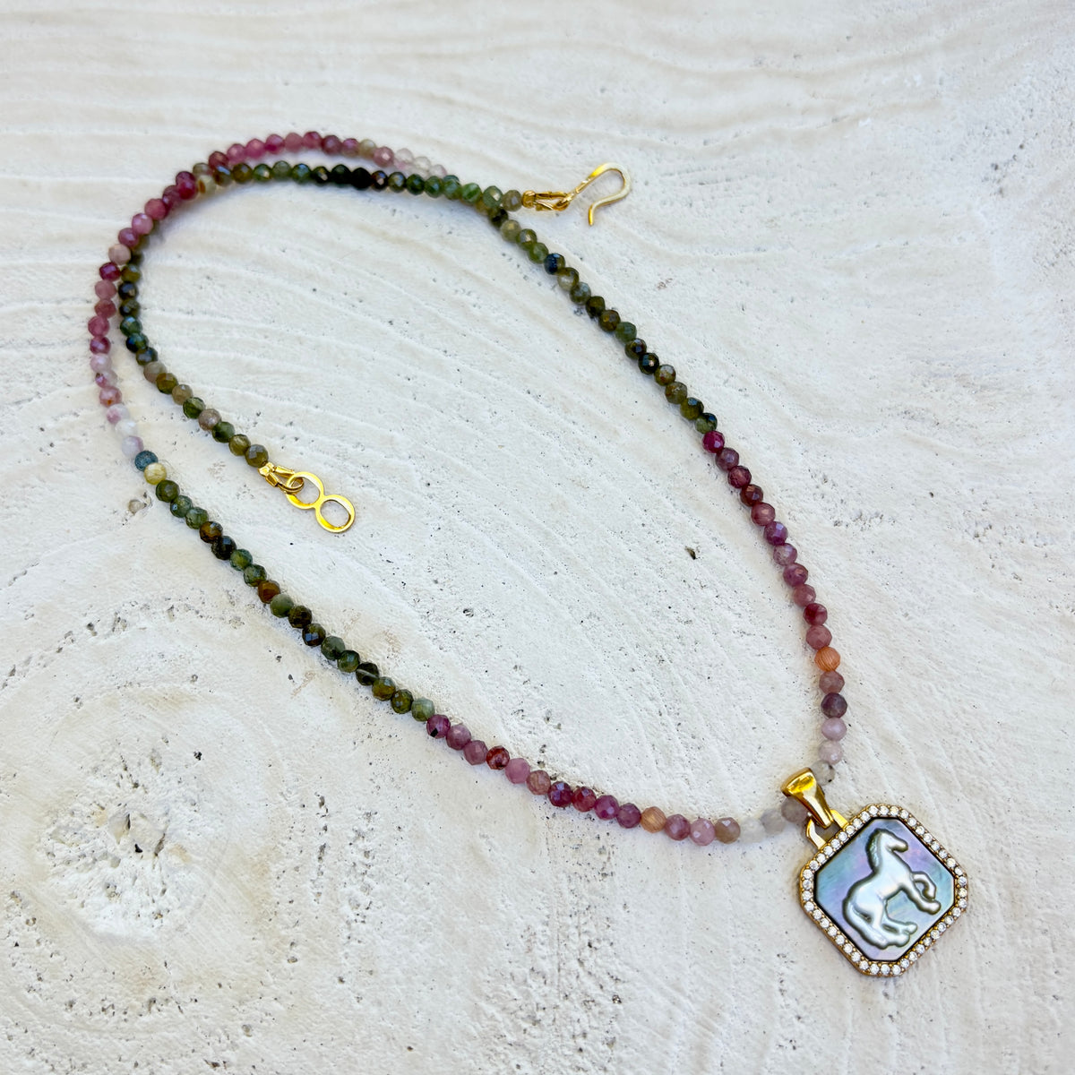 Free Spirit Tourmaline & Mother-of-Pearl Necklace