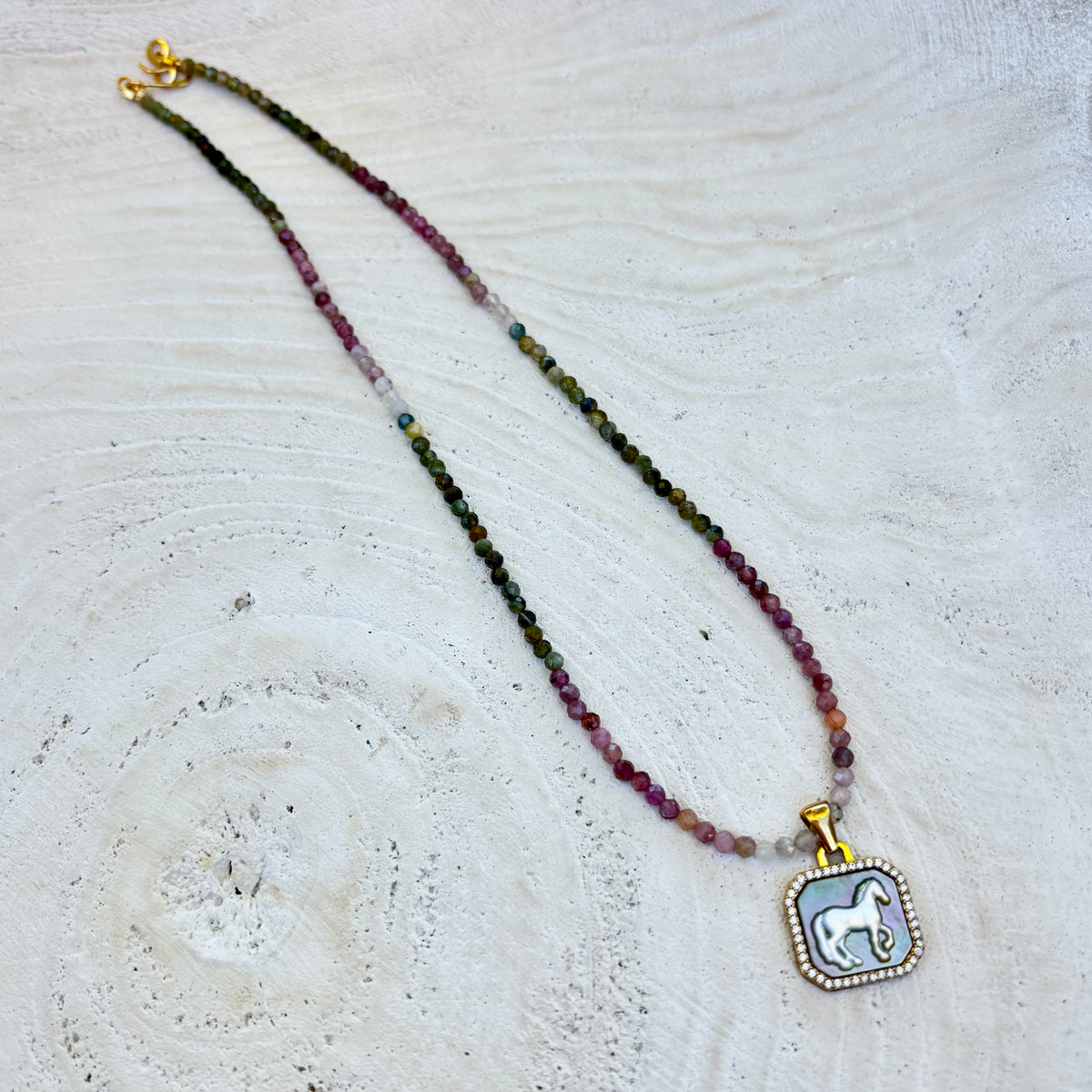 Free Spirit Tourmaline & Mother-of-Pearl Necklace