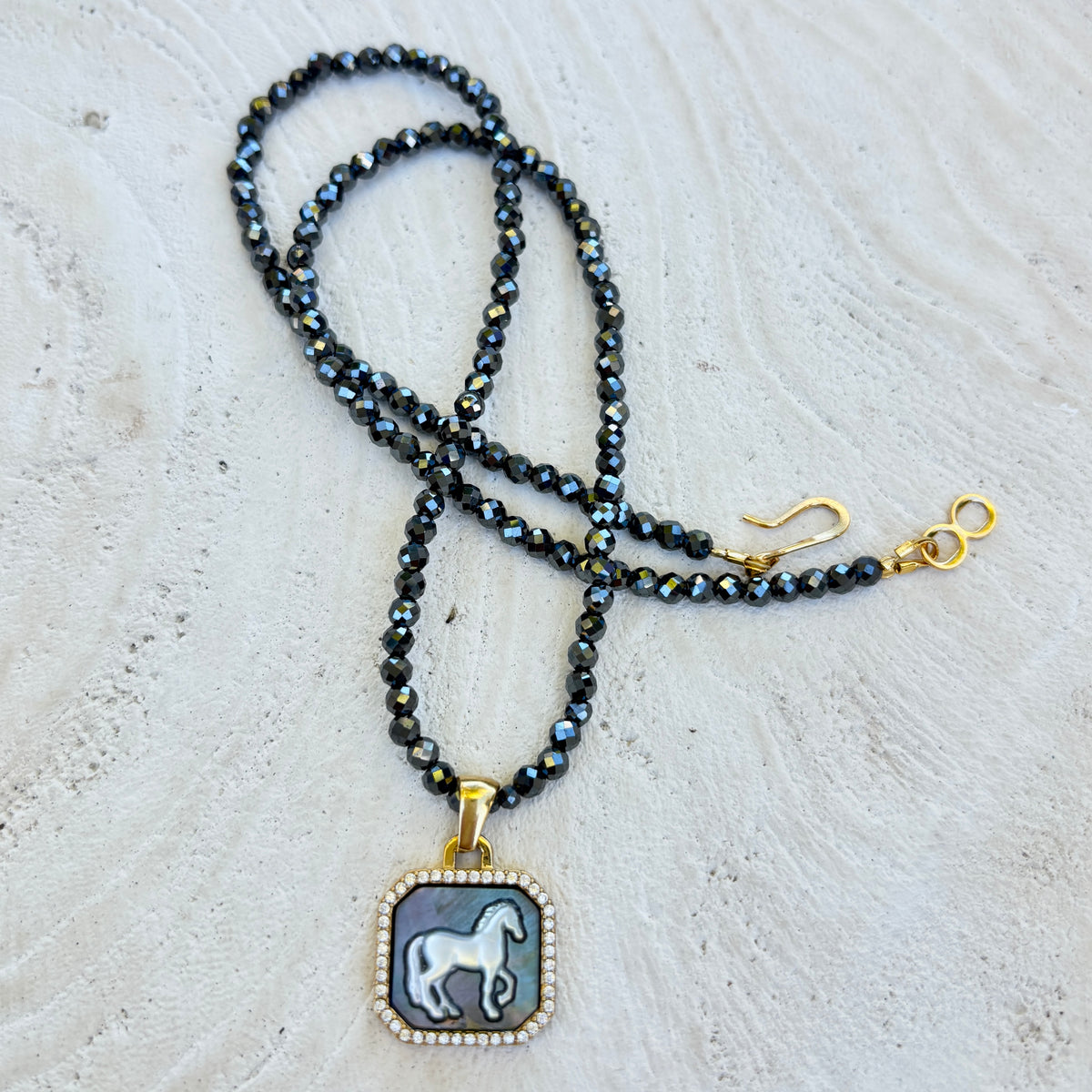 Free Spirit Hematite & Mother-of-Pearl Necklace