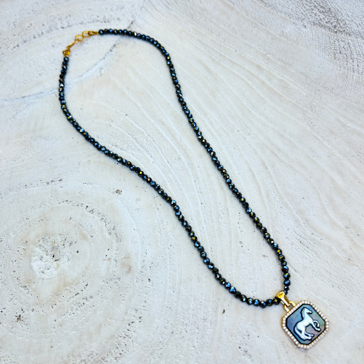 Free Spirit Hematite & Mother-of-Pearl Necklace