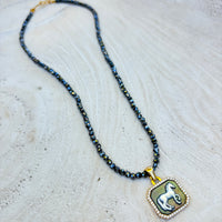 Free Spirit Hematite & Mother-of-Pearl Necklace