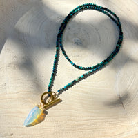 Moonwater Chrysocolla & Opalite Wrap Necklace