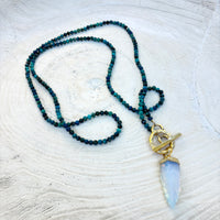 Moonwater Chrysocolla & Opalite Wrap Necklace