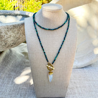 Moonwater Chrysocolla & Opalite Wrap Necklace