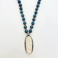 Talisman Necklace - Our Lady necklace alternate angle view 2, detailed close-up