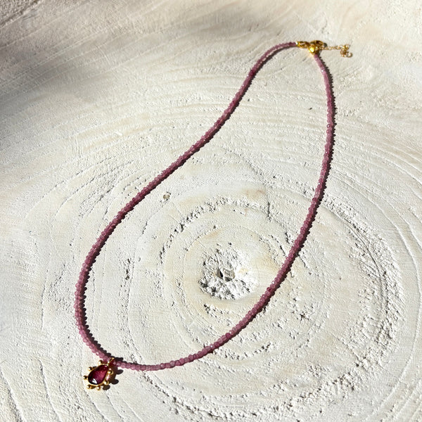 Celestial Bloom Pink Tourmaline Necklace