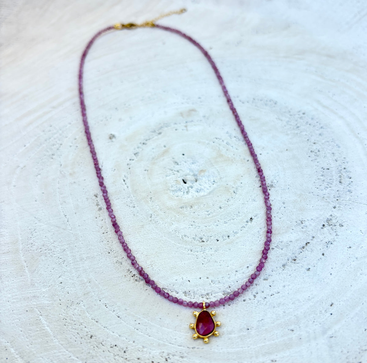 Celestial Bloom Pink Tourmaline Necklace