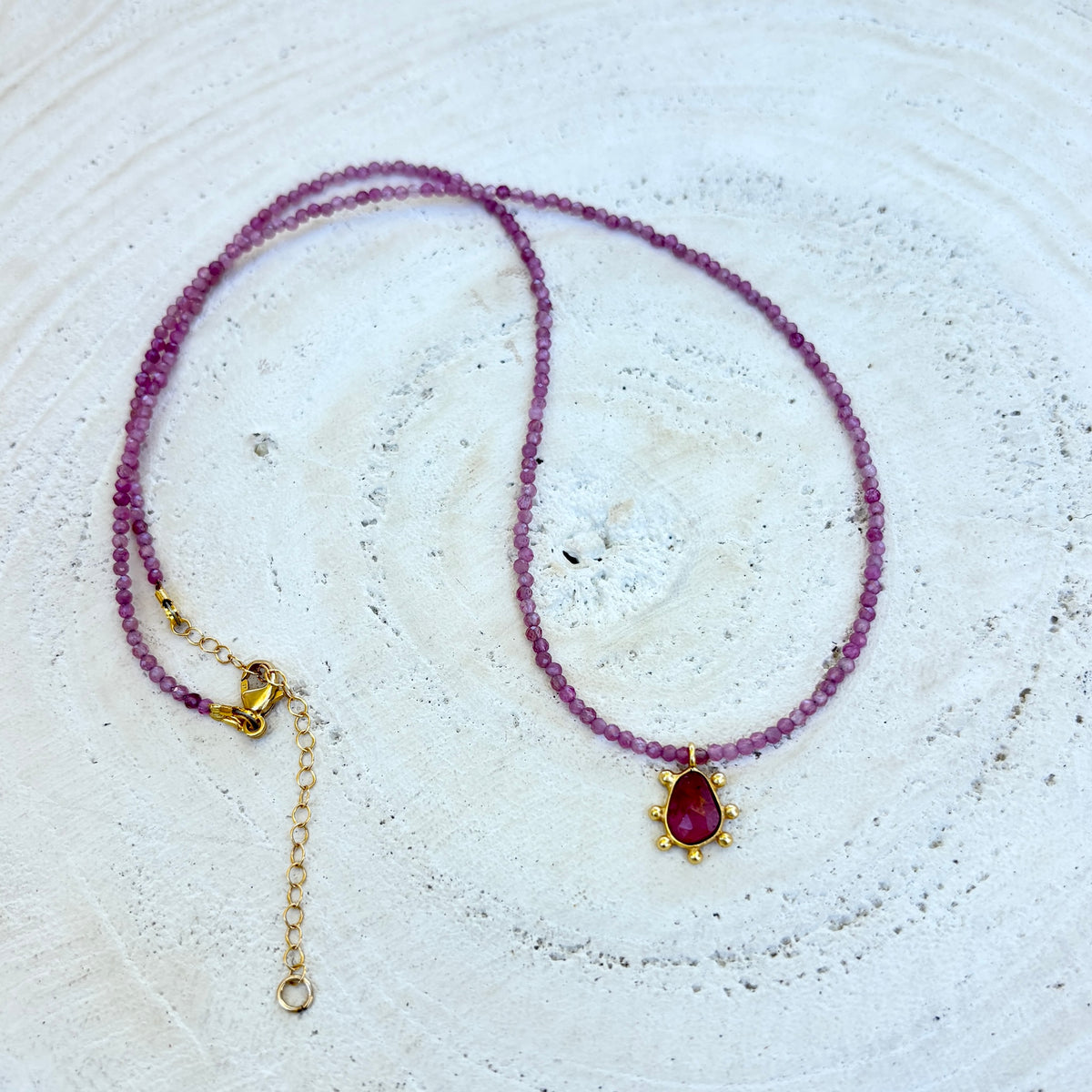 Celestial Bloom Pink Tourmaline Necklace