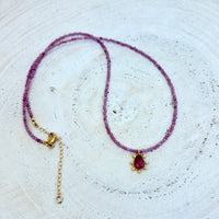 Celestial Bloom Pink Tourmaline Necklace