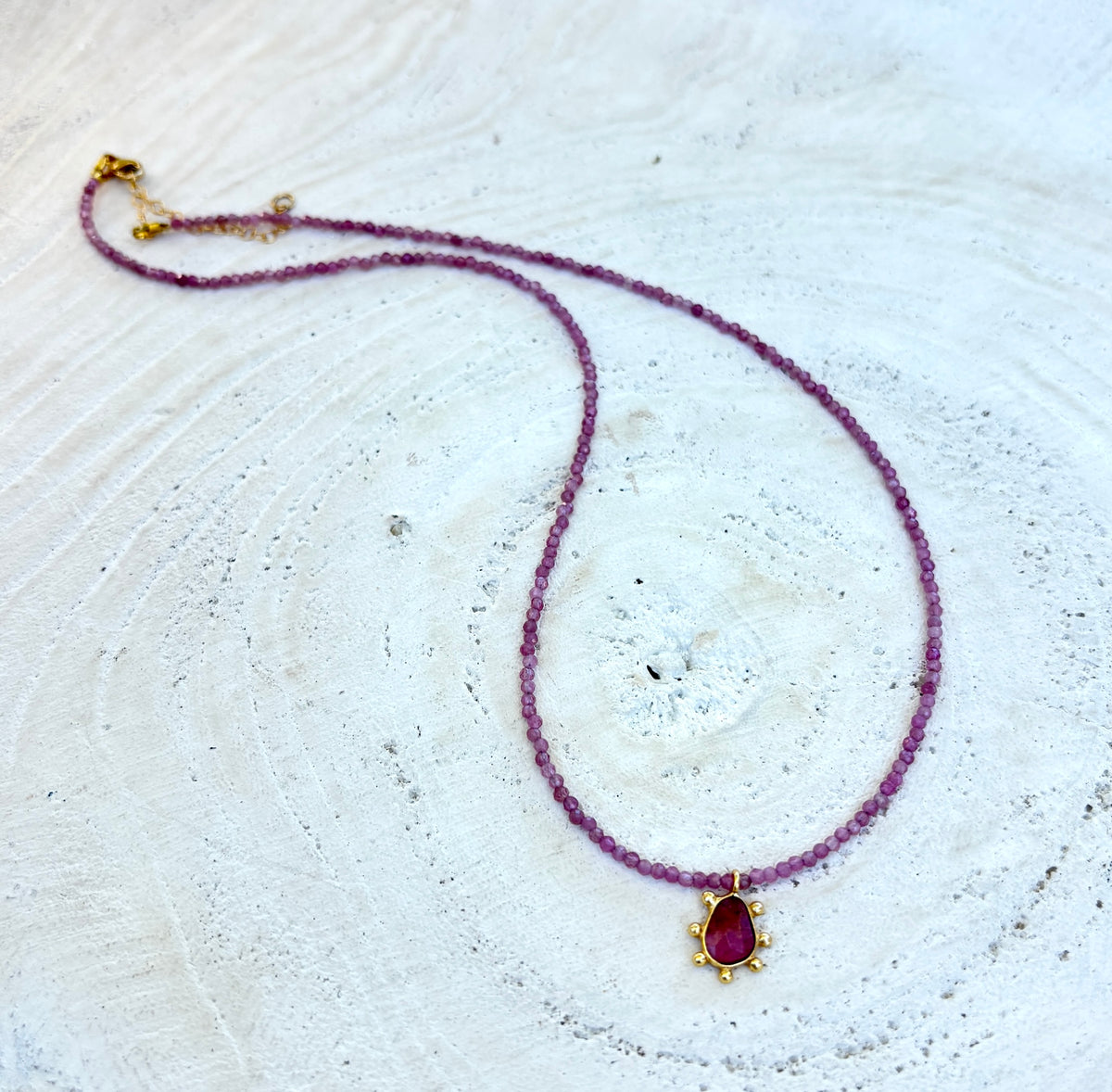 Celestial Bloom Pink Tourmaline Necklace