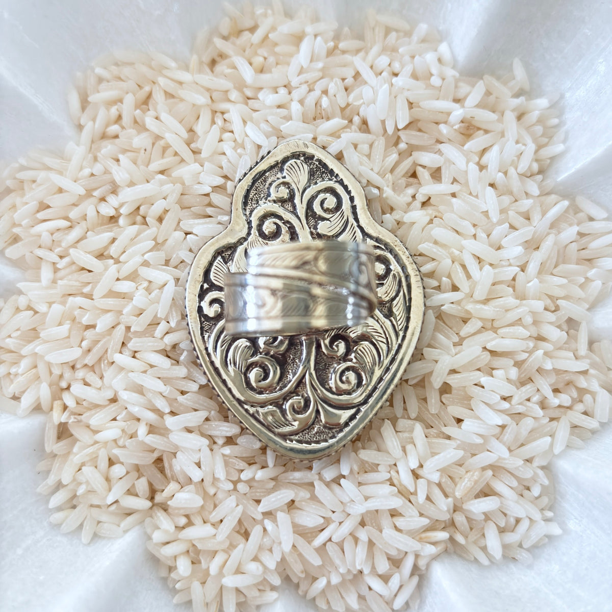 Sacred Heart Adjustable Ring ring alternate angle view 1, detailed close-up