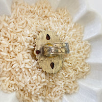 Smoky Topaz, Citrine & White Topaz Adjustable Ring ring alternate angle view 2, detailed close-up