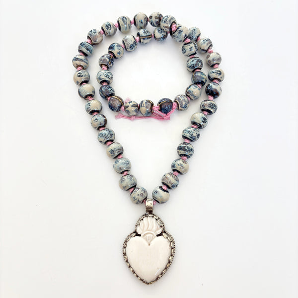 Talisman Necklace - Celestial Sacred Heart necklace product photo, high quality jewelry image