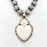Talisman Necklace - Celestial Sacred Heart necklace alternate angle view 1, detailed close-up