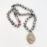 Talisman Necklace - Celestial Sacred Heart necklace alternate angle view 3, detailed close-up