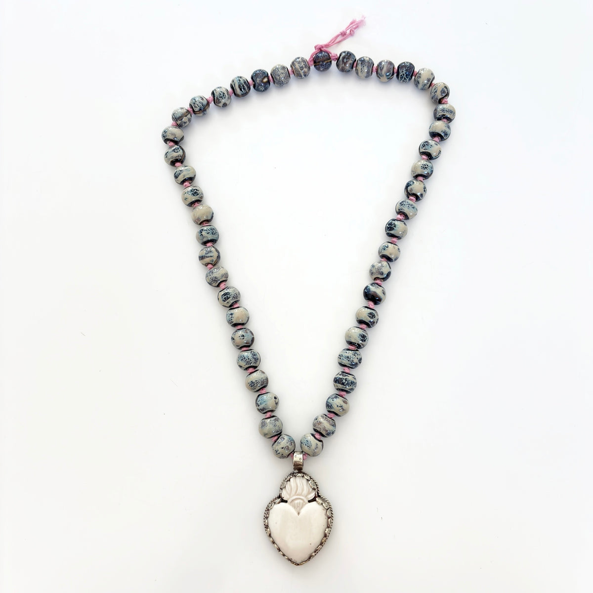 Talisman Necklace - Celestial Sacred Heart necklace alternate angle view 4, detailed close-up