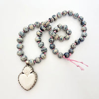 Talisman Necklace - Celestial Sacred Heart necklace alternate angle view 5, detailed close-up