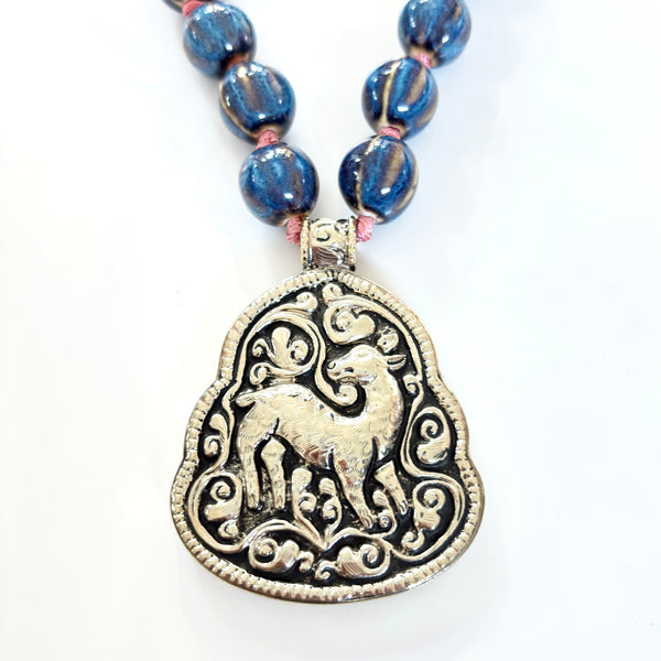 Talisman Necklace - Deer necklace alternate angle view 1, detailed close-up
