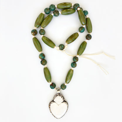 Talisman Necklace - Verdant Sacred Heart