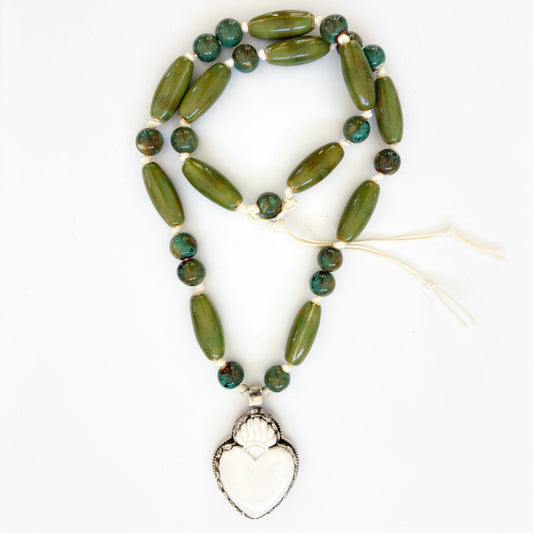 Talisman Necklace - Verdant Sacred Heart