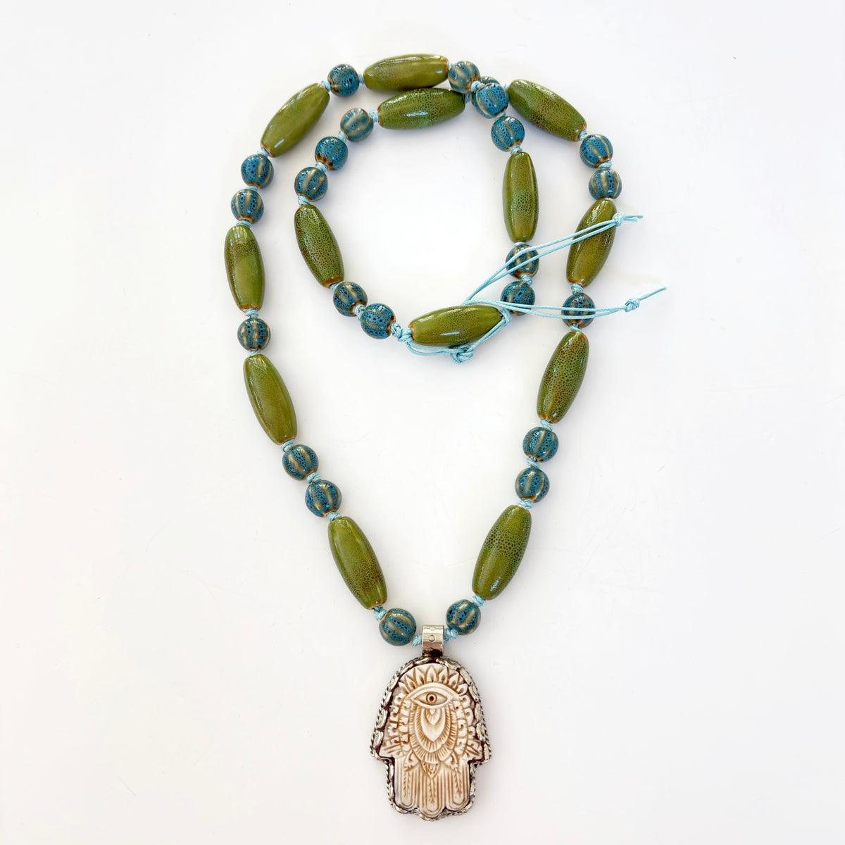 Talisman Necklace - Hamsa necklace product photo, high quality jewelry image