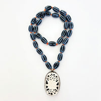 Talisman Necklace - Blue Lotus necklace product photo, high quality jewelry image