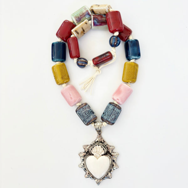 Talisman Necklace - Radiant Sacred Heart necklace product photo, high quality jewelry image