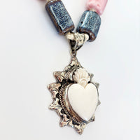 Talisman Necklace - Radiant Sacred Heart necklace alternate angle view 3, detailed close-up