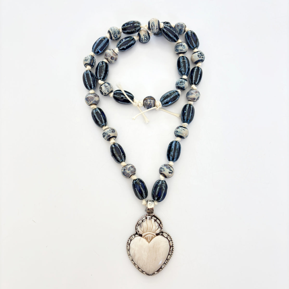 Talisman Necklace - Firmament & Flaming Heart necklace product photo, high quality jewelry image